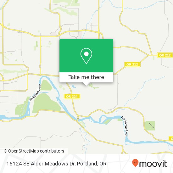 Mapa de 16124 SE Alder Meadows Dr