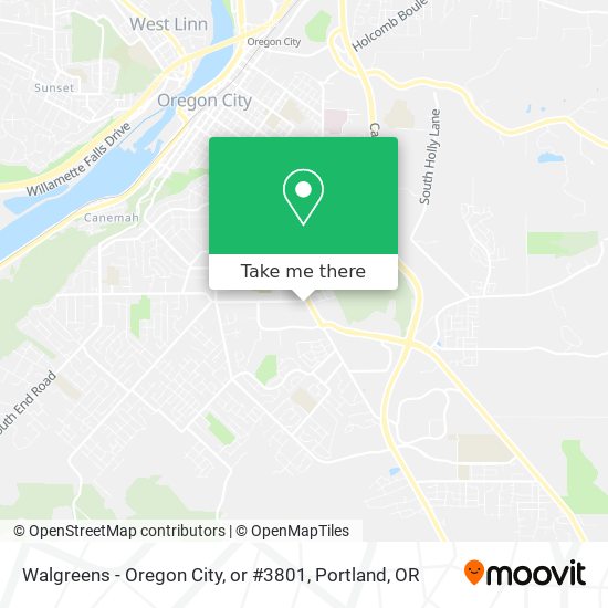 Mapa de Walgreens - Oregon City, or #3801