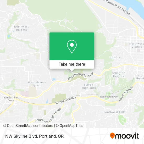 Mapa de NW Skyline Blvd