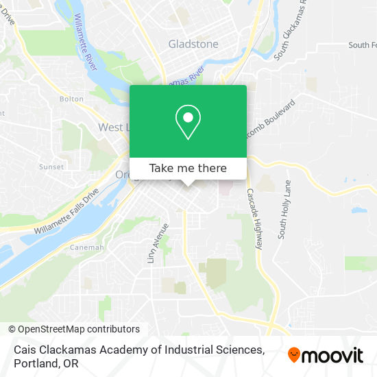 Mapa de Cais Clackamas Academy of Industrial Sciences