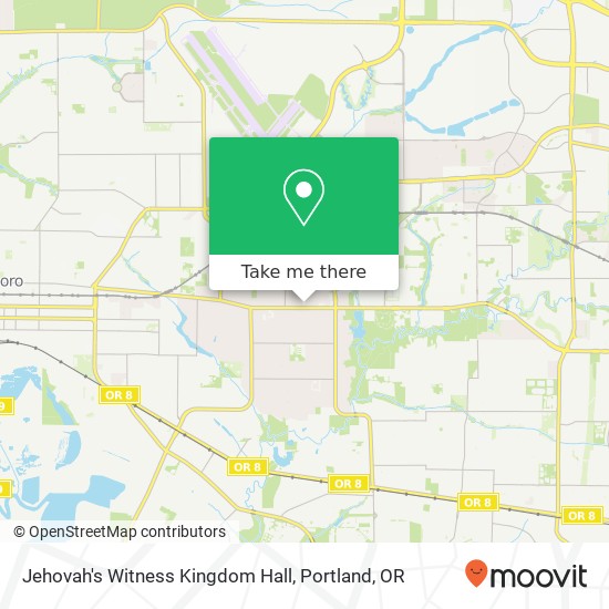 Jehovah's Witness Kingdom Hall map