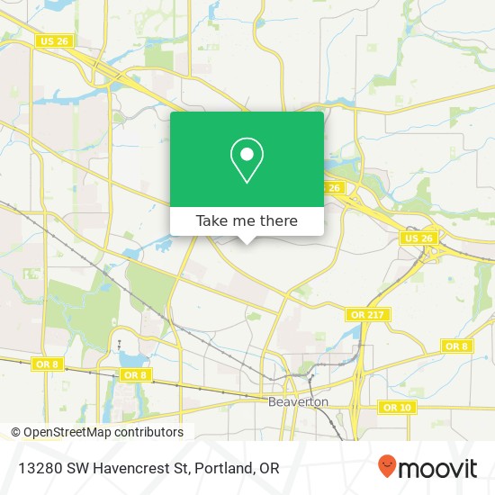 Mapa de 13280 SW Havencrest St