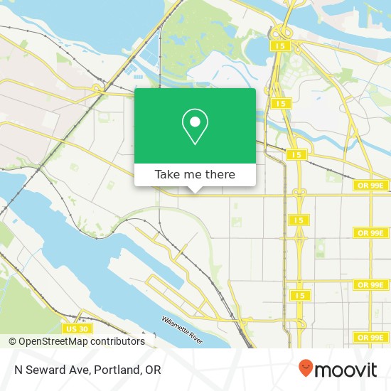 N Seward Ave map