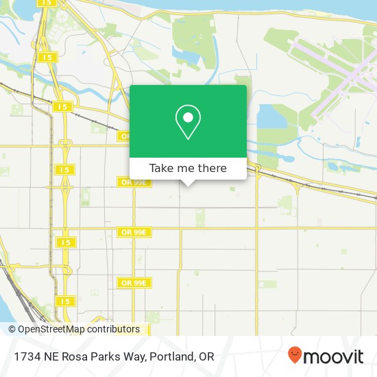 1734 NE Rosa Parks Way map