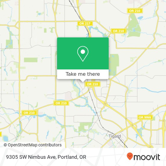 Mapa de 9305 SW Nimbus Ave