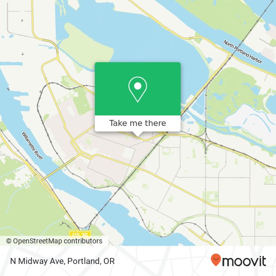 Mapa de N Midway Ave