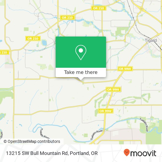 13215 SW Bull Mountain Rd map
