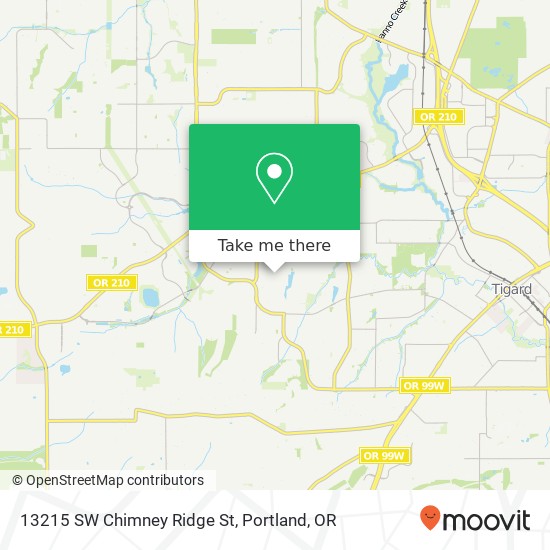 13215 SW Chimney Ridge St map