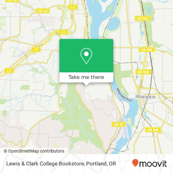 Lewis & Clark College Bookstore map