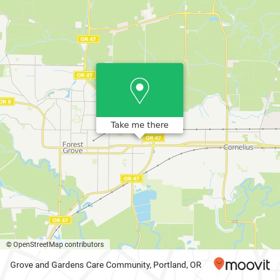 Grove and Gardens Care Community map