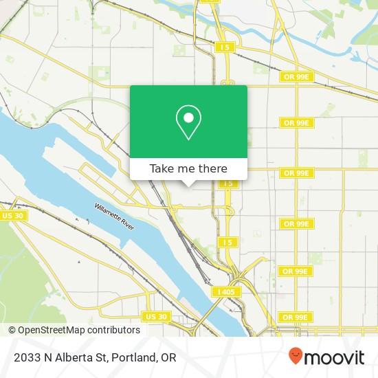 2033 N Alberta St map