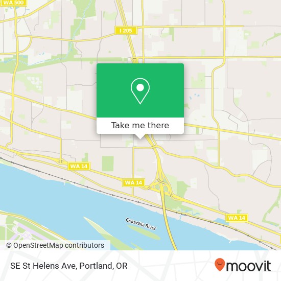 SE St Helens Ave map