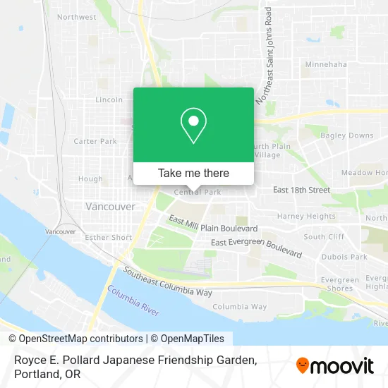 Royce E. Pollard Japanese Friendship Garden map