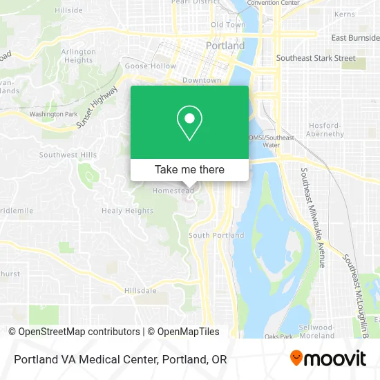 Portland VA Medical Center map