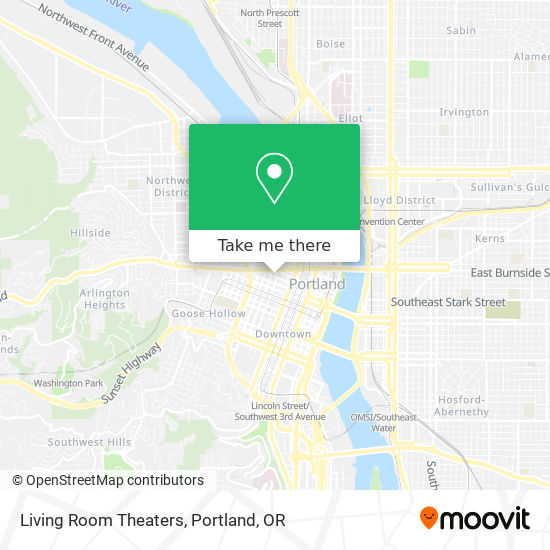 Mapa de Living Room Theaters