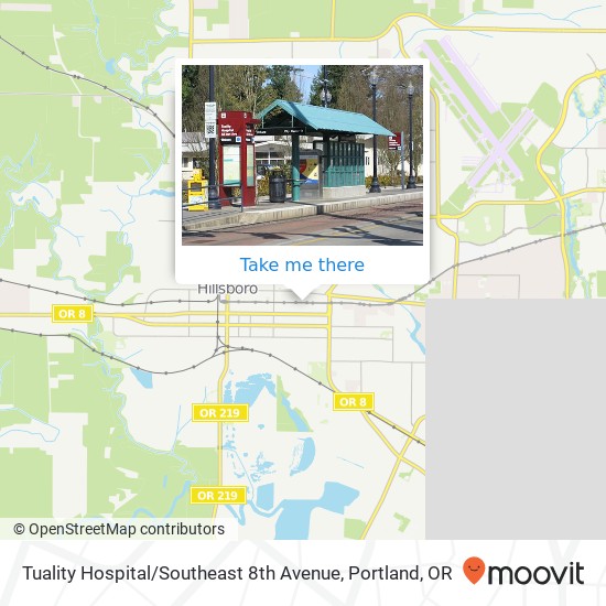 Tuality Hospital / Southeast 8th Avenue map