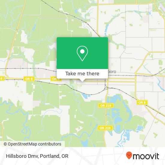 Hillsboro Dmv map