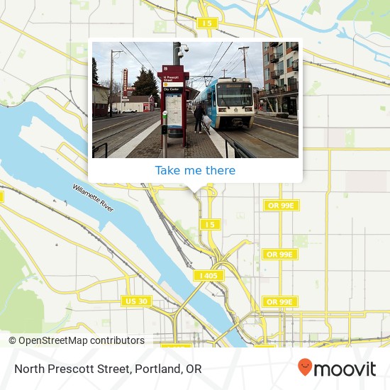 North Prescott Street map