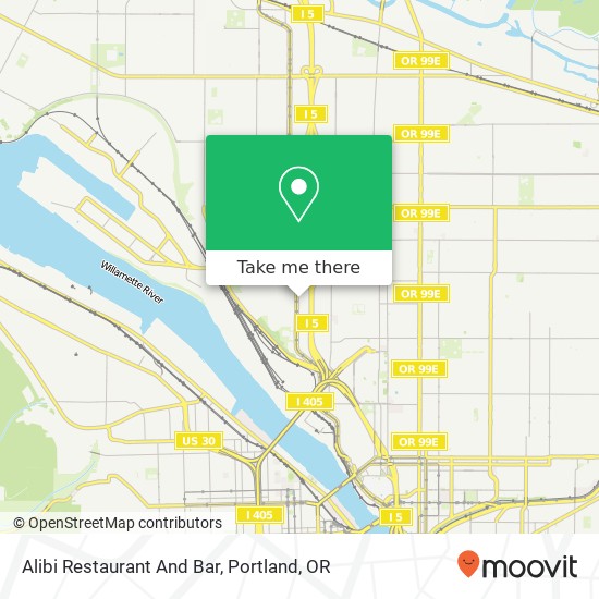 Mapa de Alibi Restaurant And Bar