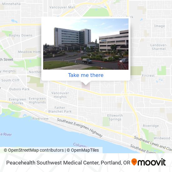 Peacehealth Southwest Medical Center map