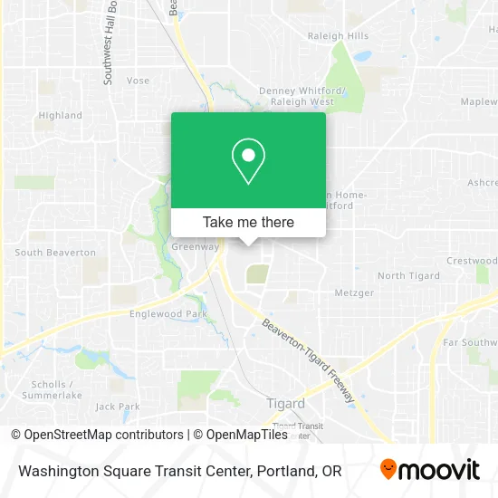 Washington Square Transit Center map
