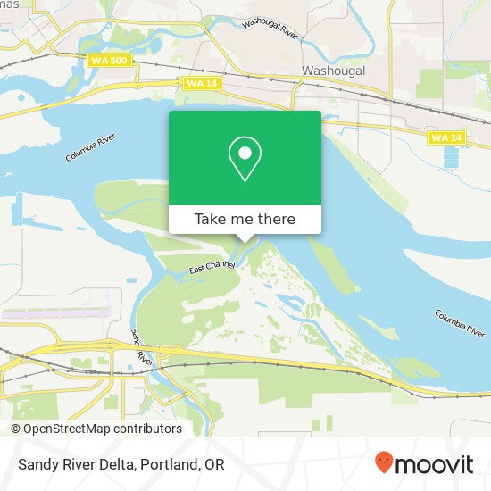 Sandy River Delta map