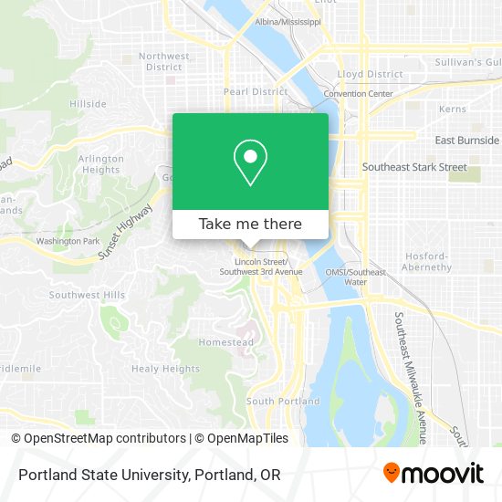 Mapa de Portland State University