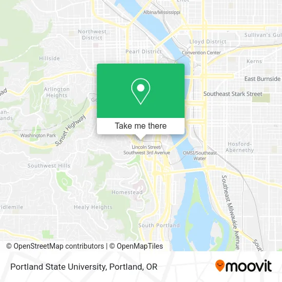 Mapa de Portland State University