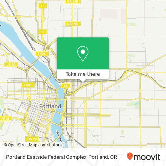 Mapa de Portland Eastside Federal Complex