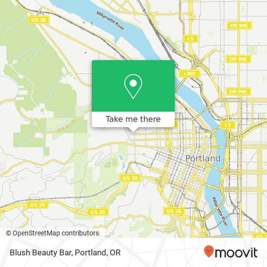 Mapa de Blush Beauty Bar