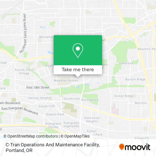 C-Tran Operations And Maintenance Facility map