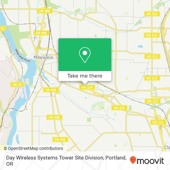 Mapa de Day Wireless Systems Tower Site Division