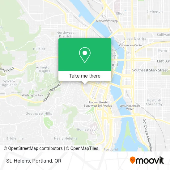 Mapa de St. Helens