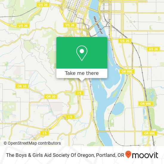 The Boys & Girls Aid Society Of Oregon map