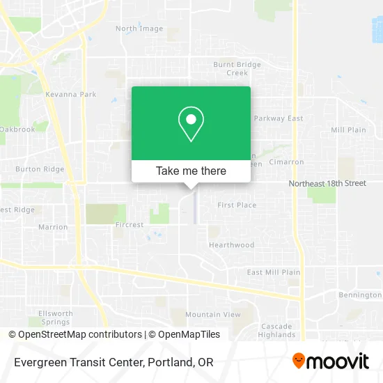 Evergreen Transit Center map