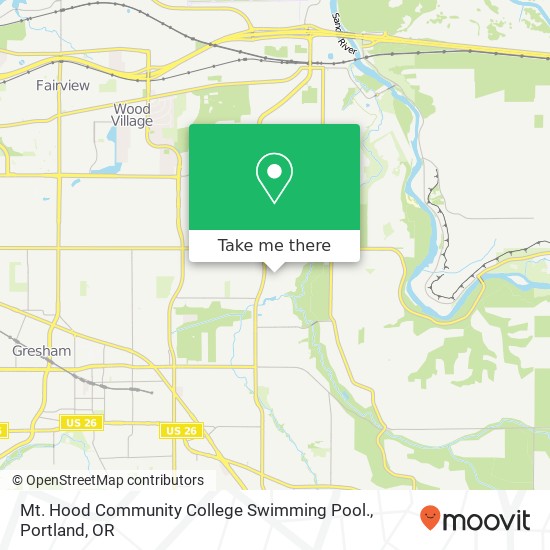 Mapa de Mt. Hood Community College Swimming Pool.