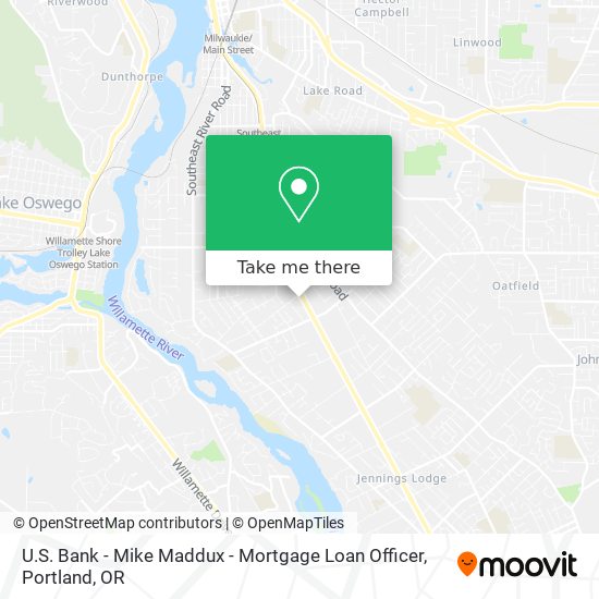 Mapa de U.S. Bank - Mike Maddux - Mortgage Loan Officer