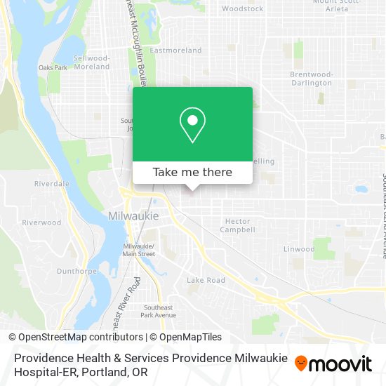 Mapa de Providence Health & Services Providence Milwaukie Hospital-ER