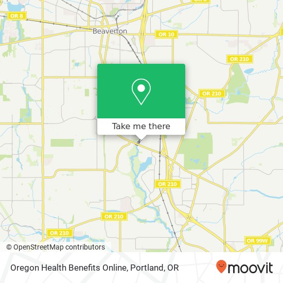 Mapa de Oregon Health Benefits Online