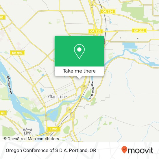 Mapa de Oregon Conference of S D A