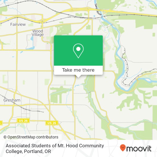 Associated Students of Mt. Hood Community College map