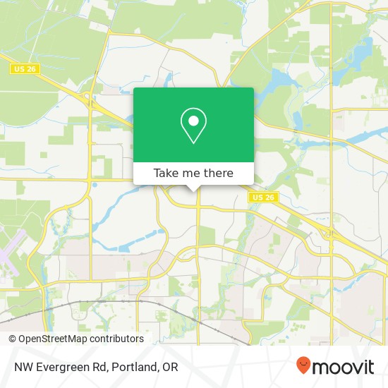 NW Evergreen Rd map