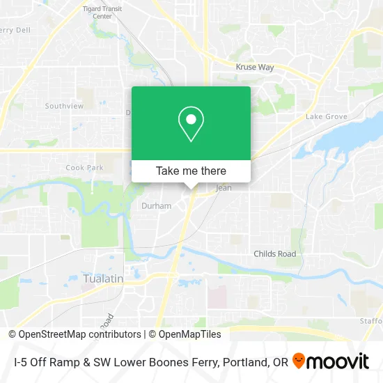 I-5 Off Ramp & SW Lower Boones Ferry map
