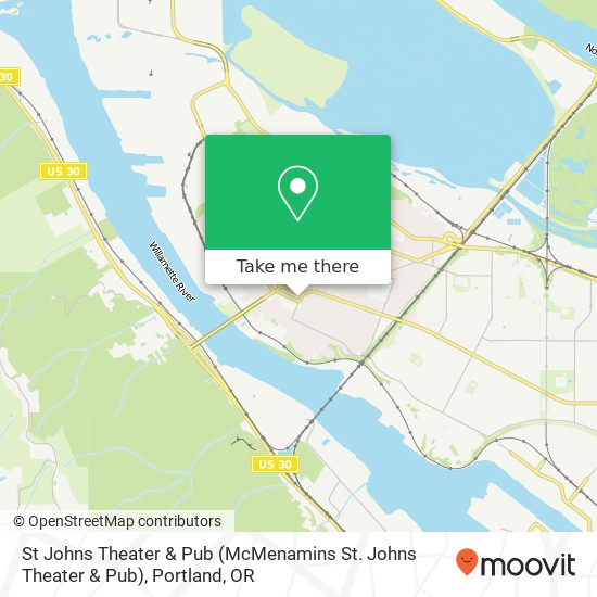 Mapa de St Johns Theater & Pub (McMenamins St. Johns Theater & Pub)