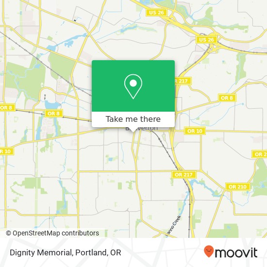 Dignity Memorial map