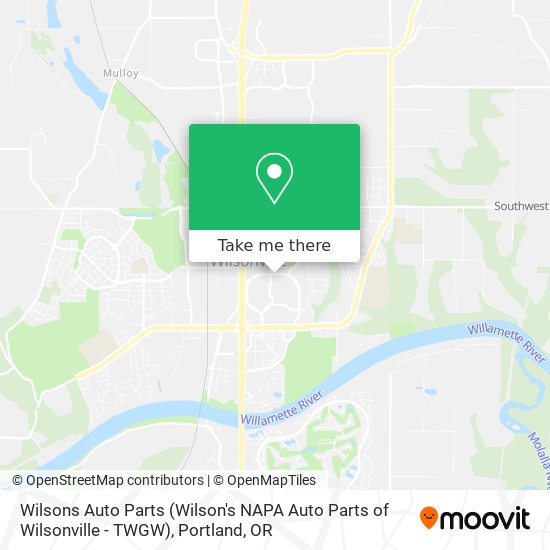 Mapa de Wilsons Auto Parts (Wilson's NAPA Auto Parts of Wilsonville - TWGW)