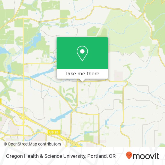 Mapa de Oregon Health & Science University