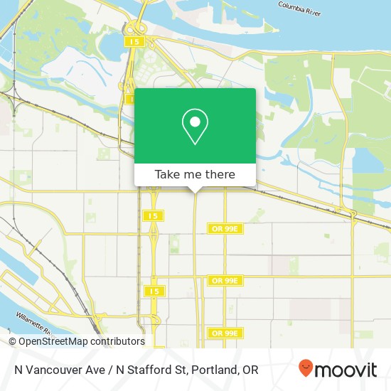 Mapa de N Vancouver Ave / N Stafford St