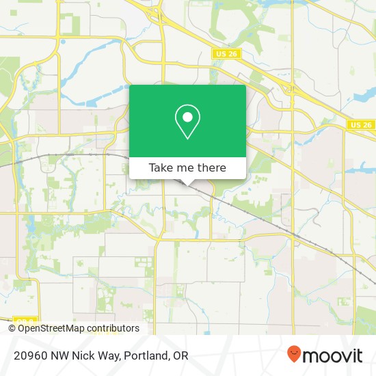 Mapa de 20960 NW Nick Way