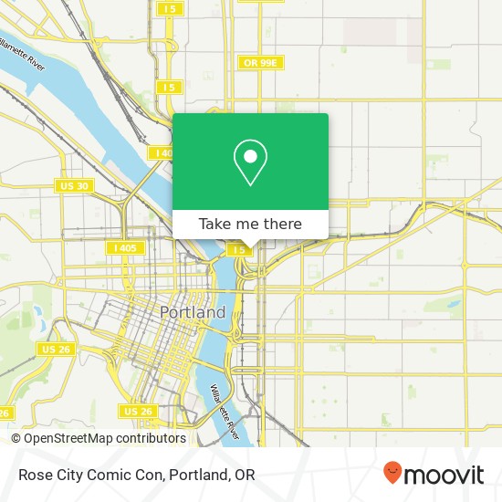 Rose City Comic Con map